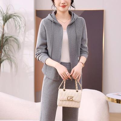 春秋透务9691215闲运动套商装女休领长袖亲肤气吸湿速干