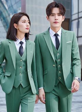 男女款职业同西AL-65298训服三件套美韩容院培讲师版修身伴郎礼服