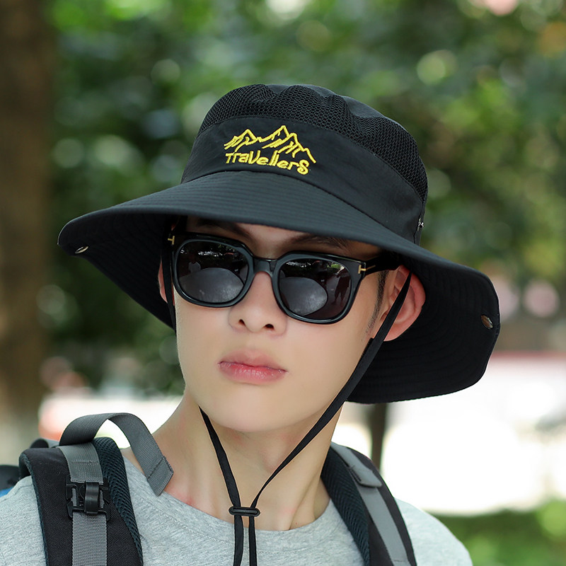 帽子男士夏天透气防晒登山钓鱼