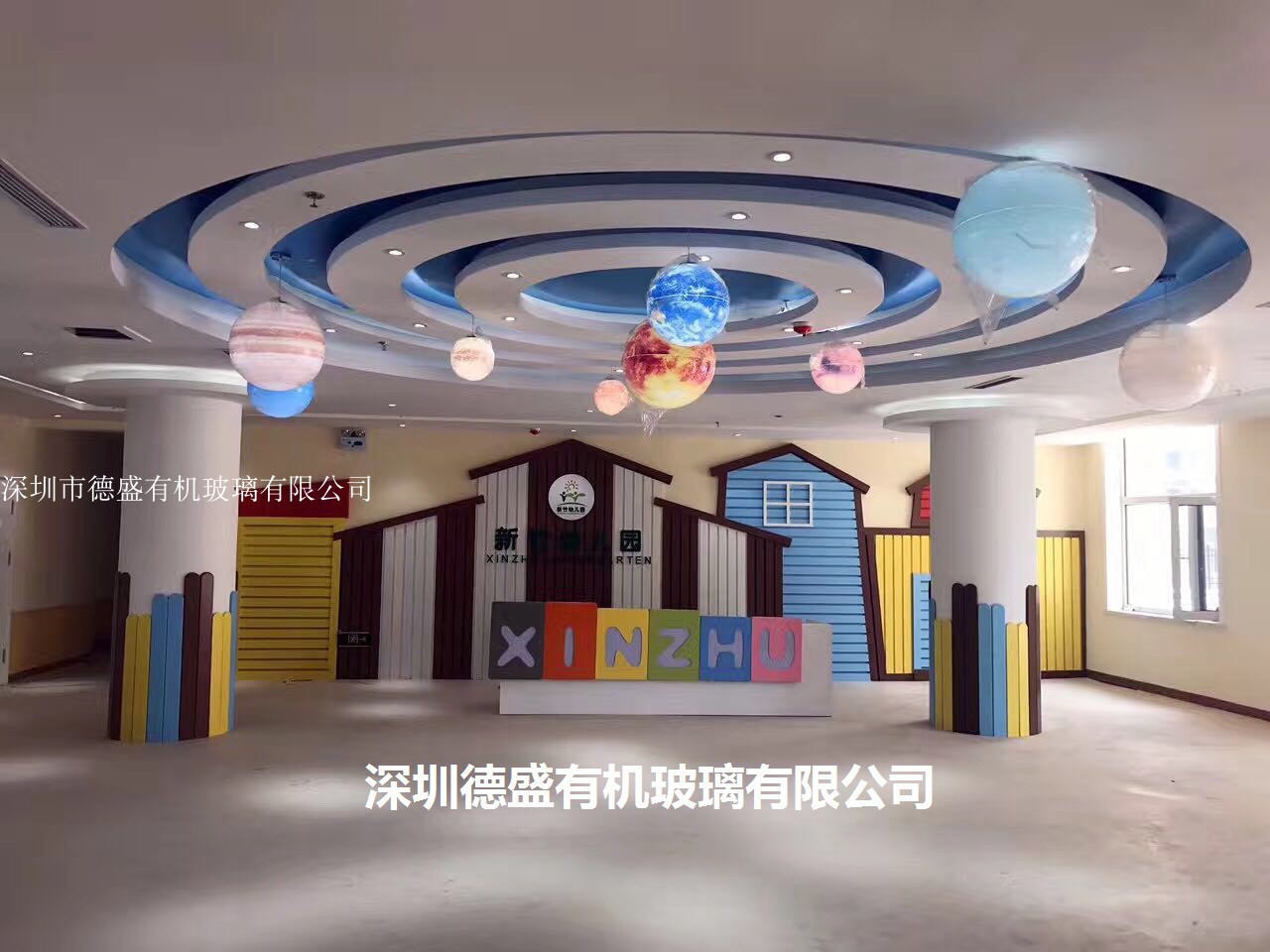 亚克力八大星系教学模型行星吊灯星球展示模型主题装饰吊灯图案灯