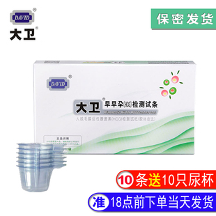 大卫早孕试纸10条早测试纸验孕试纸测孕纸验孕棒怀孕女试孕纸精准