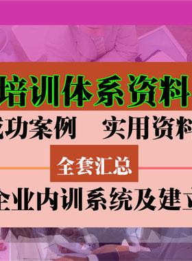 培训体系建设方案资料