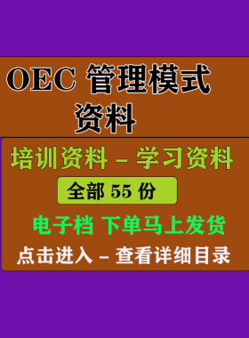 OEC管理模式培训材料 文档PPT教学培训学习课件资料
