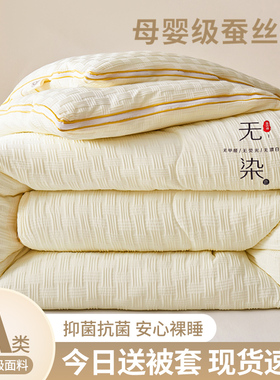 正宗蚕丝被100桑蚕丝加厚保暖10斤冬被春秋被棉被单双人空调被芯