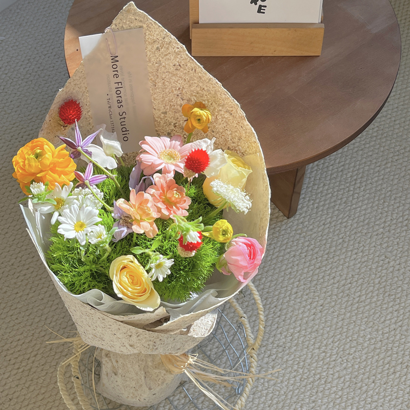 咔拉沉香屑复古美拉德手工纸花束鲜花包装纸高级感纹理花艺资材