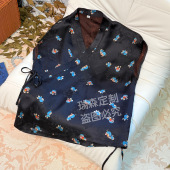 胸围102 国风桑蚕丝道袍T恤上衣 衣长59 哆啦A梦新中式 975