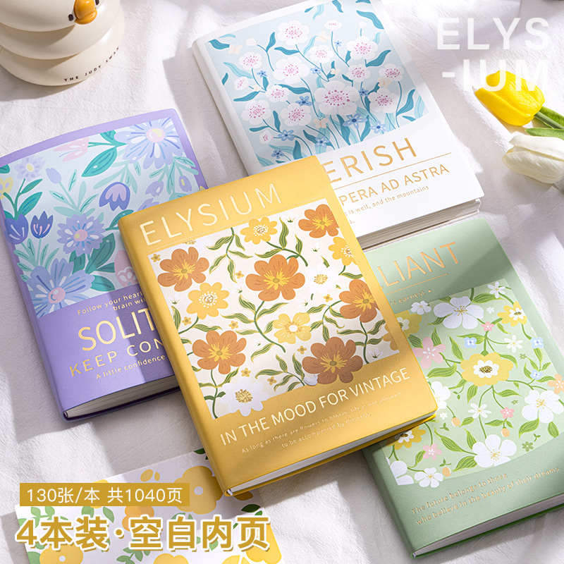 A5油画笔记本本子高颜值空白本打卡旅行盖章收集手帐本