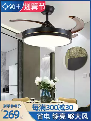 Light with fan living room ceiling lamp chandelier ceiling fan with lamp ceiling fan lamp 2021 new large wind lamp fan integrated
