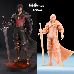 小人偶最终幻想克莱夫持剑披风骑士游戏周边手办摆件模型微缩白模