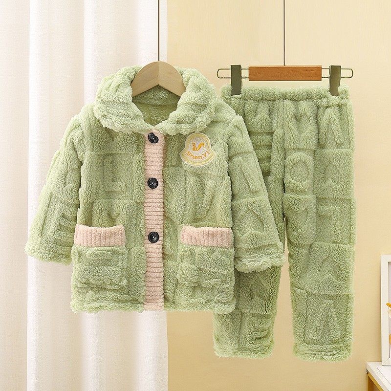 秋冬季新款男童法兰绒睡衣女童宝宝加厚外穿家居服儿童珊瑚绒套装,童装/婴儿装/亲子装,家居服套装,淘宝优惠券,粉丝福利购,淘宝优惠卷