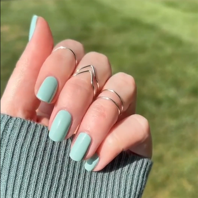 Essie免烤持久指甲油薄荷绿快干