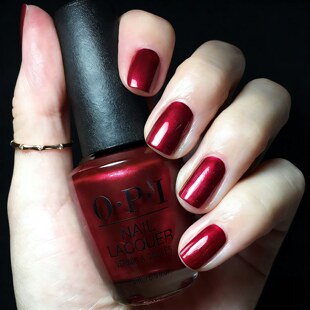 OPI指甲油H08珠光红I really not waitress秋冬美甲免烤圣诞