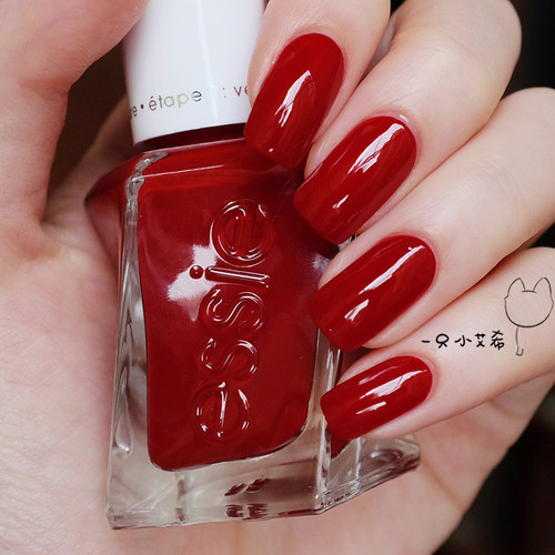 ESSIE免烤指甲油复古红色港风红