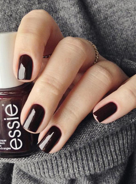 美国ESSIE指甲油正品249 WICKED黑樱桃暗酒红显白 环保快干不可撕