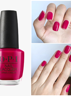 美国OPI指甲油A46玫红色Koala Bear-y美甲免烤显白持久桃红色正品