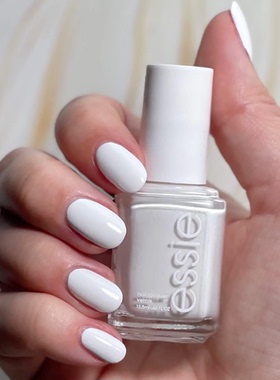 美国正品ESSIE指甲油Blanc漆光纯白艾茜经典法式白色免烤持久10