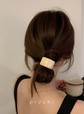 2023新款发圈半圆弧形发绳皮筋发饰头饰扎马尾头绳后脑勺发捆女