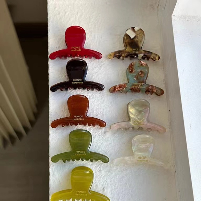 法式小号简约刘海夹韩国France彩色头发抓夹可爱糖果色鲨鱼夹顶夹