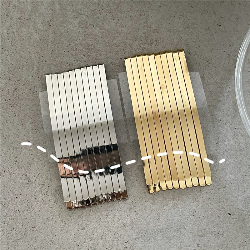 金色银色简约一字夹十件套装洗脸化妆刷