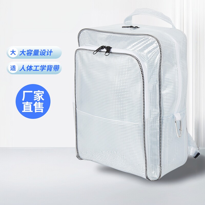 净又净17寸小格子韩版背包PVC包