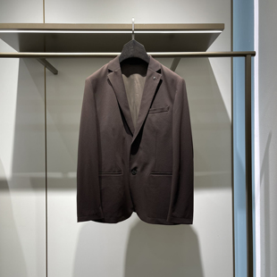 商务时尚 工厂店新品 男士 通勤风西装 平驳头无开衩外套 春夏薄款