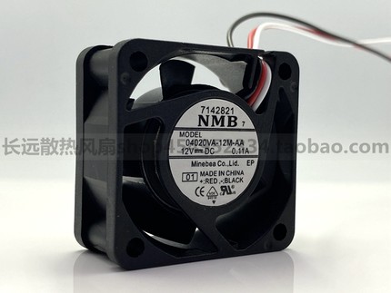 全新原装NMB 04020VA-12M-AA 4020 12V 0.11A 4CM 静音散热风机