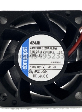 全新 ebmpapst 424JH 4.3W 24V 0.18A 4028 高转速直流 散热风扇