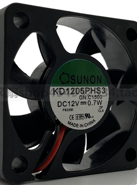 原装建准 SUNON KD1205PHS3 12V 0.7W 5CM 5015 2线静音 散热风扇