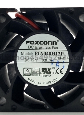 FOXCONN 4028 12V 0.81A散热风扇 PIA040H12P 4CM/厘米温控风扇