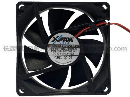 全新原装XINRUILIAN RDL8020S DC12V 0.13A 80*20MM静音散热风扇