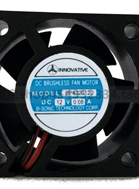 原装百瑞 Bi-Sonic 4020 BP402012L DC12V 0.08A超静音散热器风扇