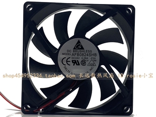 台湾 Delta AFB0824SHB DC 24V 0.26A 变频器 8015 散热风扇 8CM