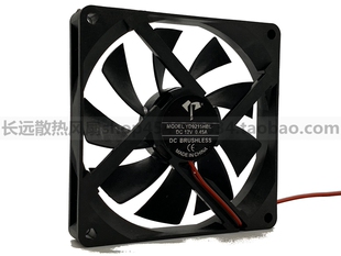 9CM厘米 超薄9015 5/12/24V PWM智能调速温控机箱电脑CPU散热风扇