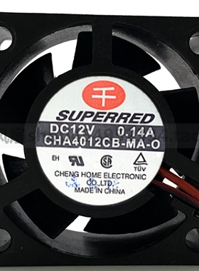千红 SUPERRED 12V 0.14A CHA4012CB-MA-O 4cm 4020 交换机 风扇