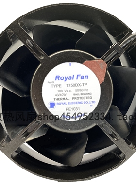 日本RoyalFan T750DX-TP 100V 50/60Hz 43W/40W 17055电焊机风扇
