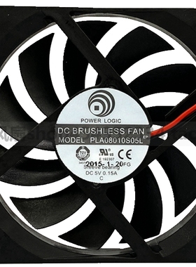 POWER LOGIC动力 PLA08010S05L 5V 0.15A 8厘米 8010 USB散热风扇