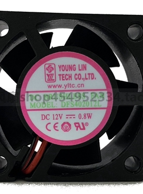 全新永林 DFS402012L 12V 0.8W 4020 4cm 南北桥 交换机 散热风扇