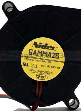 原装日本NIDEC A33999-68 5015 12V 0.17A 5CM离心涡轮鼓风机风扇