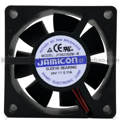 全新原装凯美 6020 24V 0.11A 6CM 双滚珠 JF0620S2M-R 散热风扇