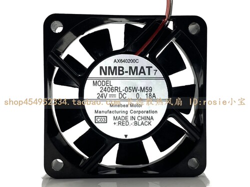 2406RL-05W-M59 原装NMB 6015 24V 0.18A 6CM/厘米三线变频器风扇