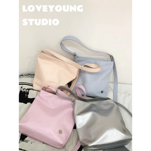 loveyoung 原创长肩带慵懒风 百搭托特包大容量单肩包斜挎