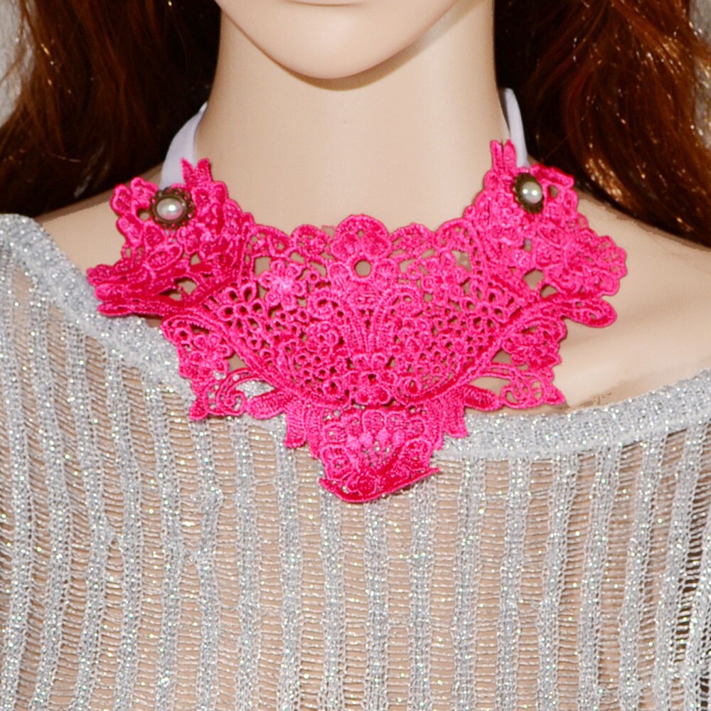 Fashion Hollow Lace Exaggerated Collar Necklace with Extende在类目 个性定制/设计服务/DIY, 日用/装饰定制, 其它日用/装饰定制中 - 来自Buy2taobao.com提供专业的淘宝代购服务