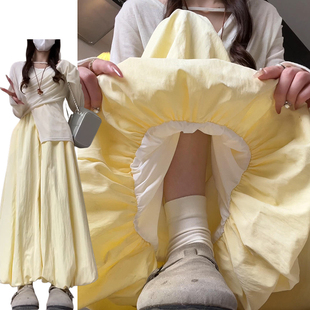 花苞裙裤 垂感显瘦休闲时尚 女春夏2026新款 韩系多巴胺蓬蓬a字裙裤