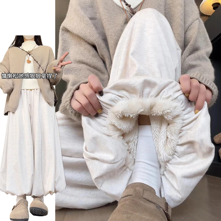 韩系学院风减龄花苞裙裤女秋冬2026新款软糯针织加绒加厚糯米裙裤,女装/女士精品,裙裤,淘宝优惠券,粉丝福利购,淘宝优惠卷