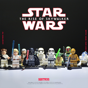外贸 星战系列 黑武士白兵尤达积木人仔