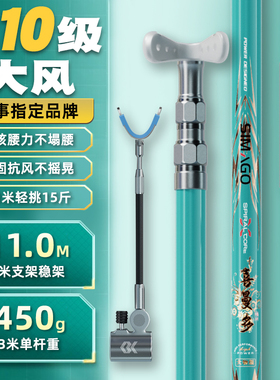 喜曼多碳素炮台支架多功能大物杆钓箱支架竞技专用地插鱼竿手竿架