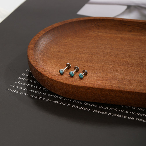 钛合金医用植入级绿松石耳骨钉