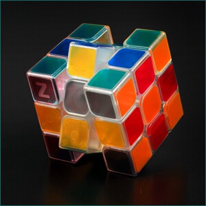zcube透明魔方三阶儿童玩具磨砂