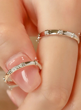 DR情侣戒指男女对戒可调节