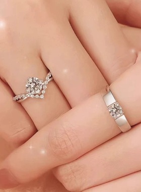 DR钻戒为爱情侣对戒皇冠戒指